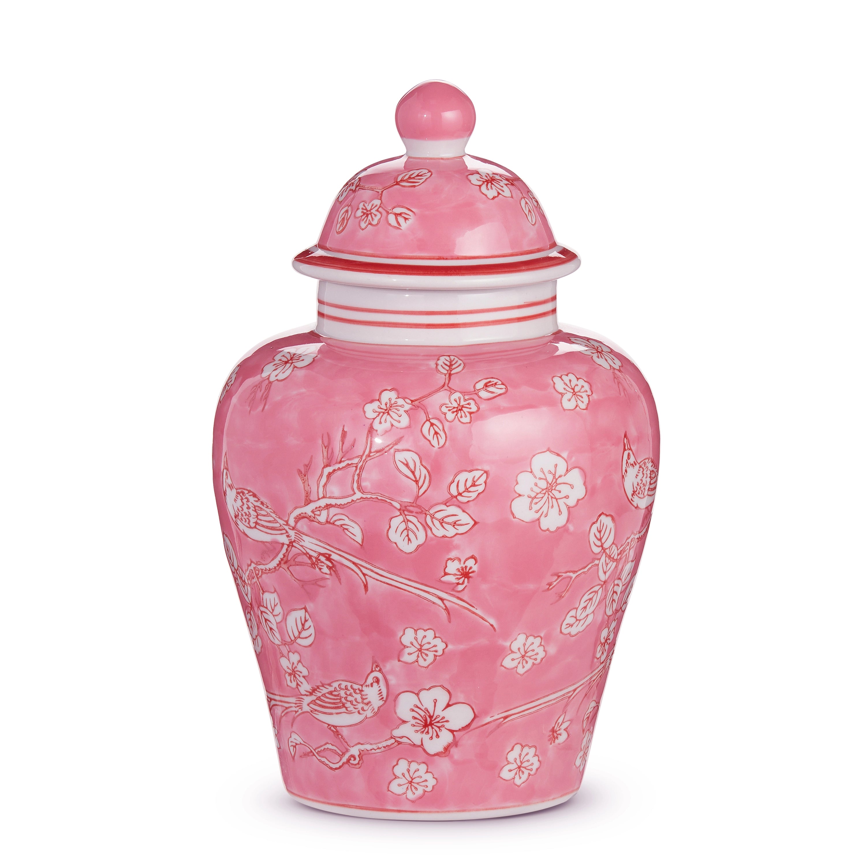 12" Pink Ginger Jar
