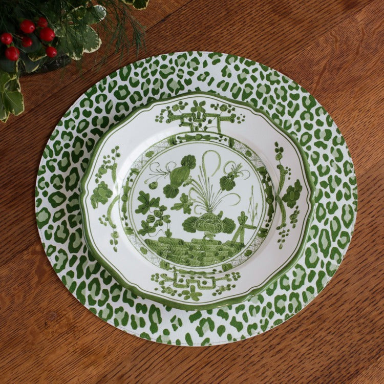 Green Chinoiserie Salad Plate Set of 4