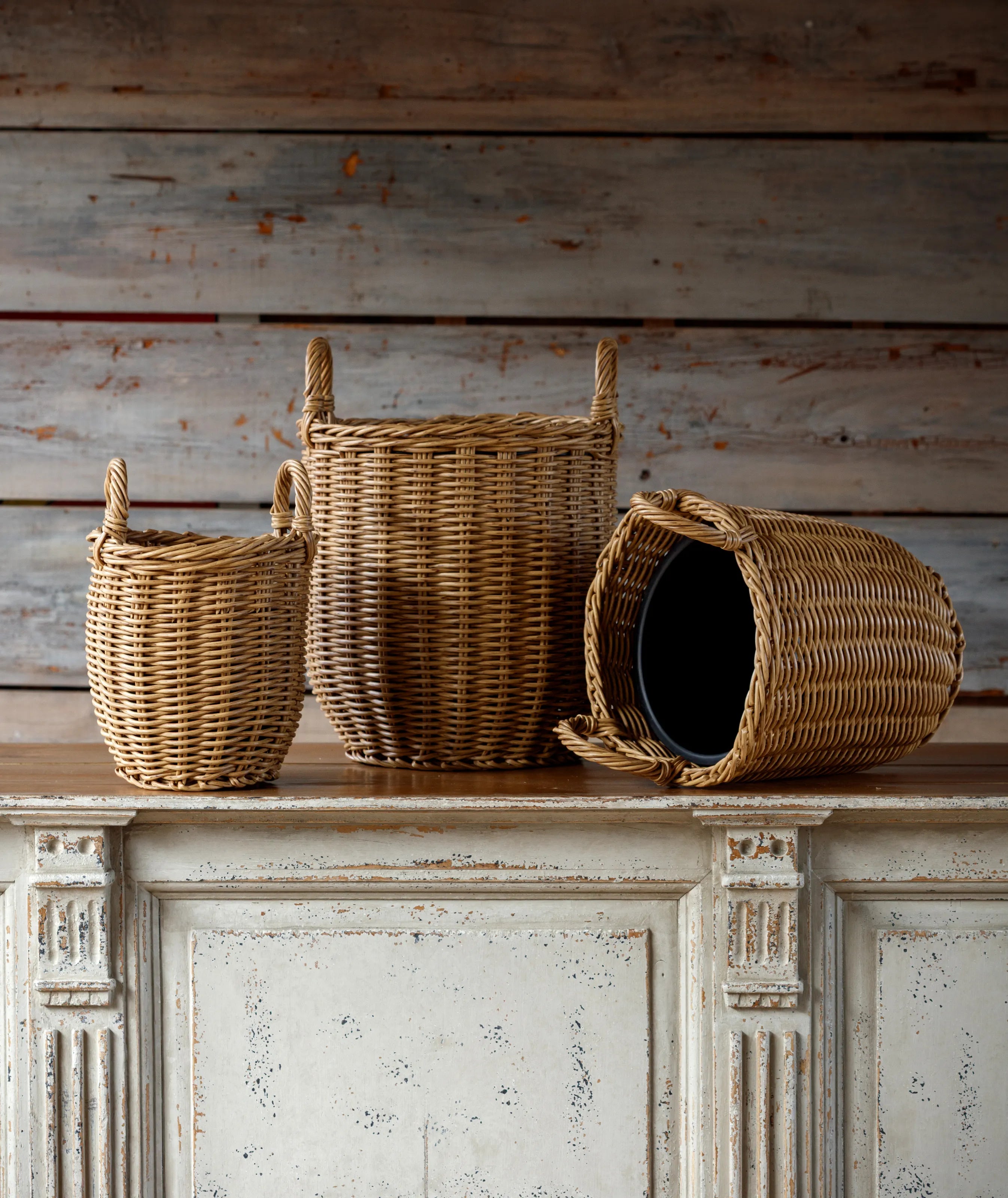 POLY WEAVE PLANT BASKETS SET OF 3